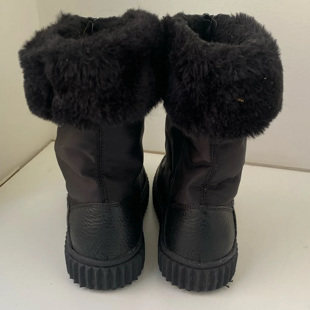 NATURINO Girls Black Rainstep Snow Boots - Size 27